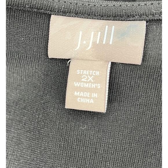 J. Jill Black‎ Relaxed Midi Viscose Blend Jersey Long Sleeve Shift Dress 2X - Picture 6 of 8